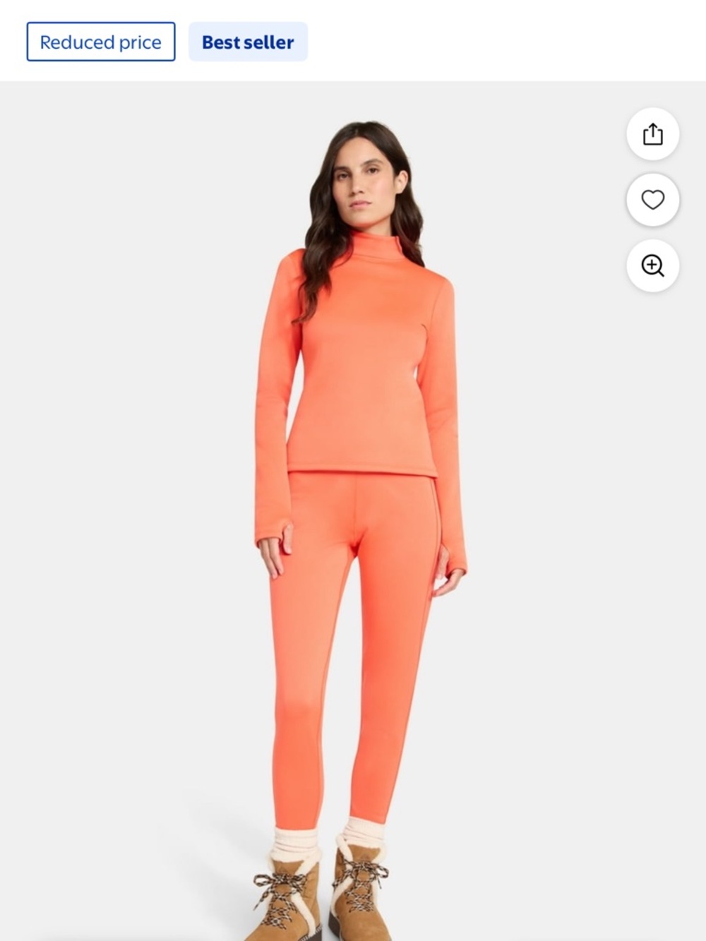 Ozark Trail Women's Long Sleeve Top in Bright Coral Orange (60)